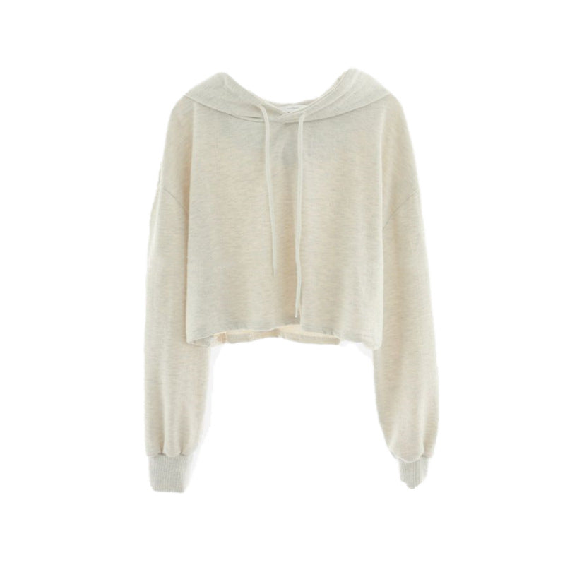Damen Cropped Kapuzenpullover Norvielle
