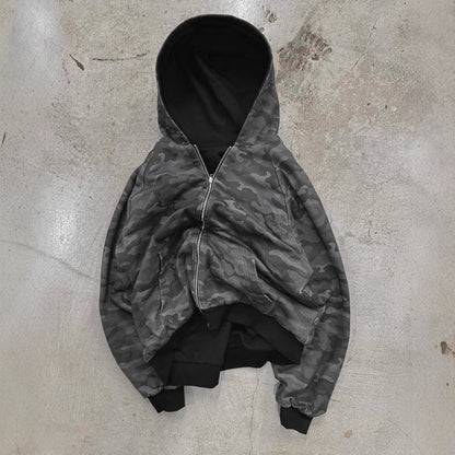 Damen Kapuzenjacke Camouflage-Design Norvielle