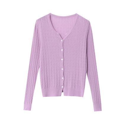 Damen Strickjacke Zopfmuster Fein Norvielle