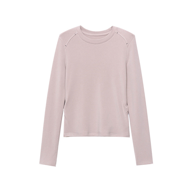 Damen Langarmshirt Rundhalsausschnitt Daumenlöcher Norvielle