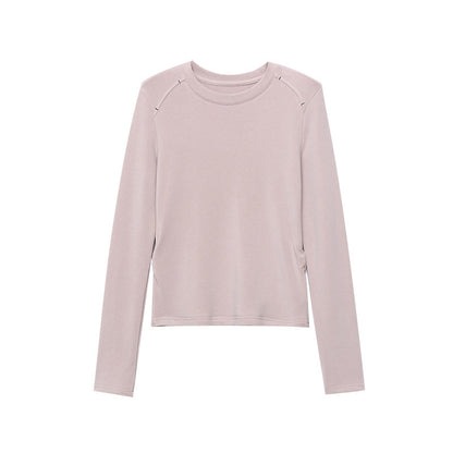 Damen Langarmshirt Rundhalsausschnitt Daumenlöcher Norvielle