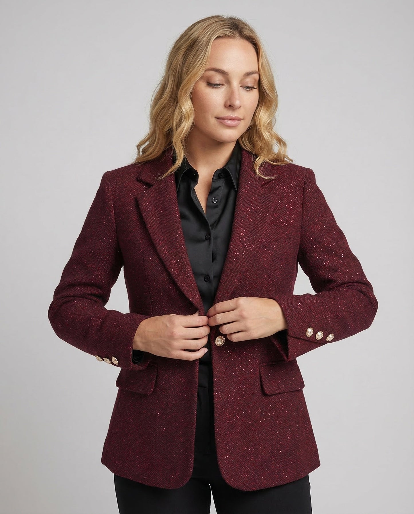 Damen Blazer Langärmelig Elegant