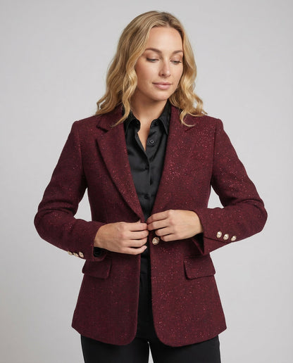 Damen Blazer Langärmelig Elegant