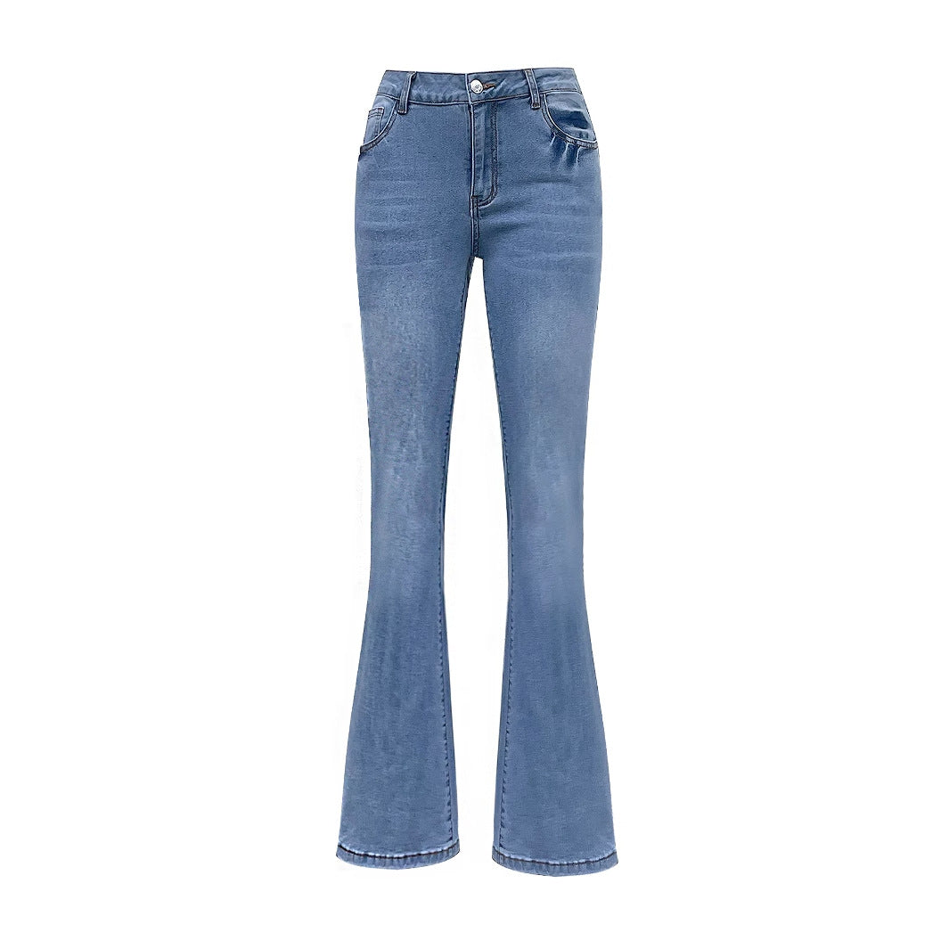 Damen Schlagjeans Dekorative Schleifen Norvielle