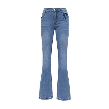 Damen Schlagjeans Dekorative Schleifen Norvielle