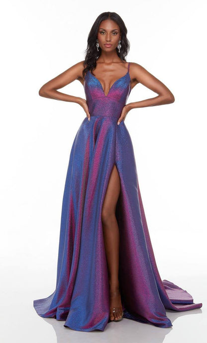Damen Abendkleid mit Schlitz Norvielle
