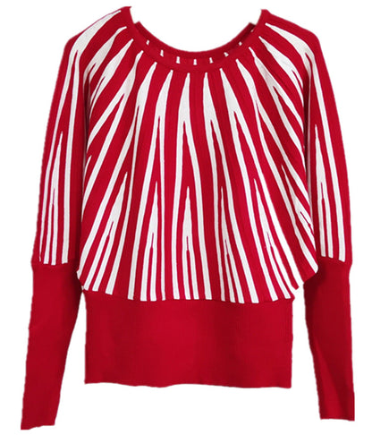 Damen Strickpullover Asymmetrisches Muster Norvielle