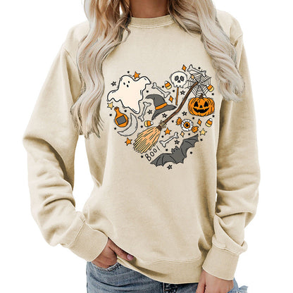 Damen Halloween Sweatshirt Kreatives Motiv