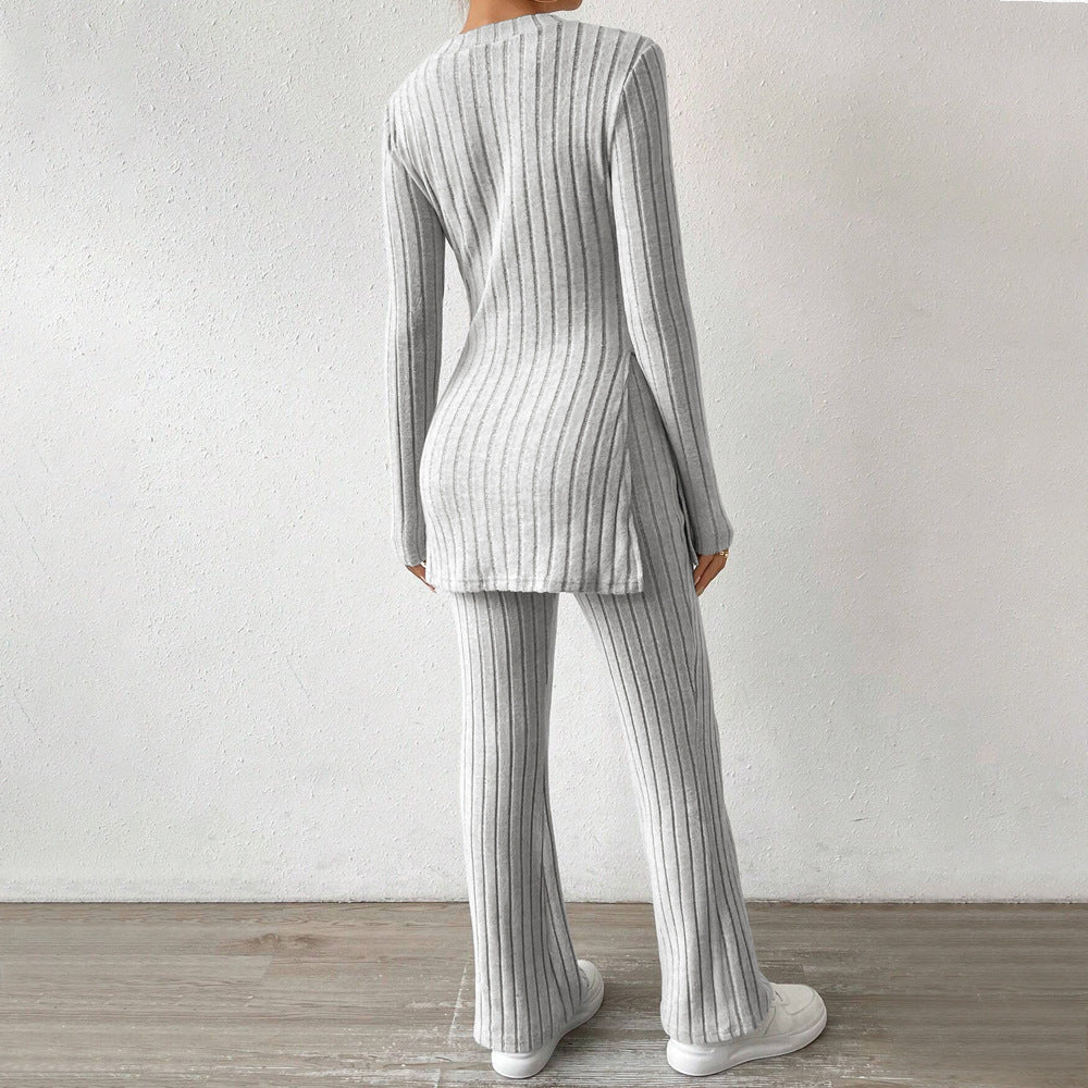 Damen Strickanzug Langärmlig Elegantes Design Norvielle