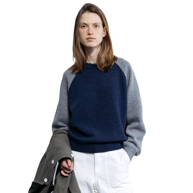 Damen Strickpullover Raglanärmel Norvielle