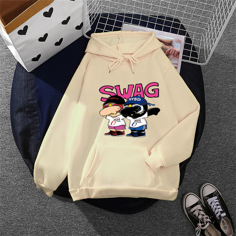 Damen Hoodie Cartoon-Design Norvielle