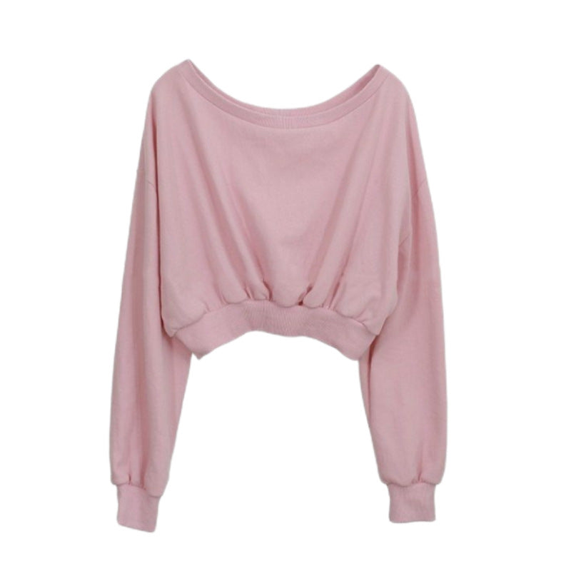 Damen Cropped Pullover Elastischer Bund Norvielle