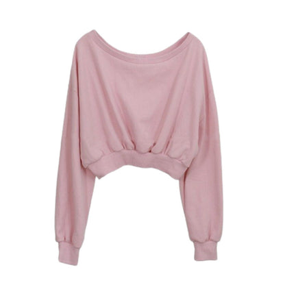 Damen Cropped Pullover Elastischer Bund Norvielle