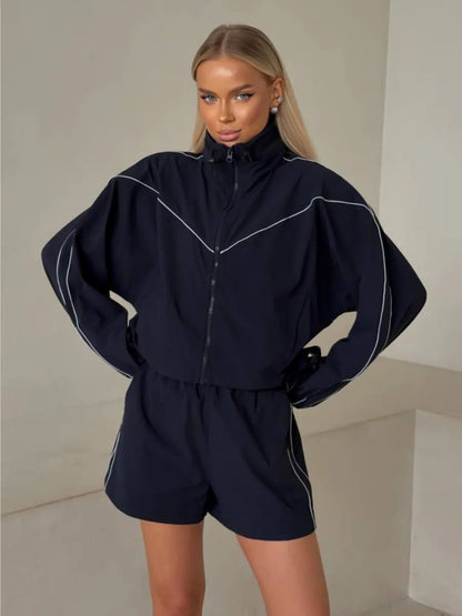 Damen Outdoor-Jacke mit kurzen Hosen Sportlich Norvielle