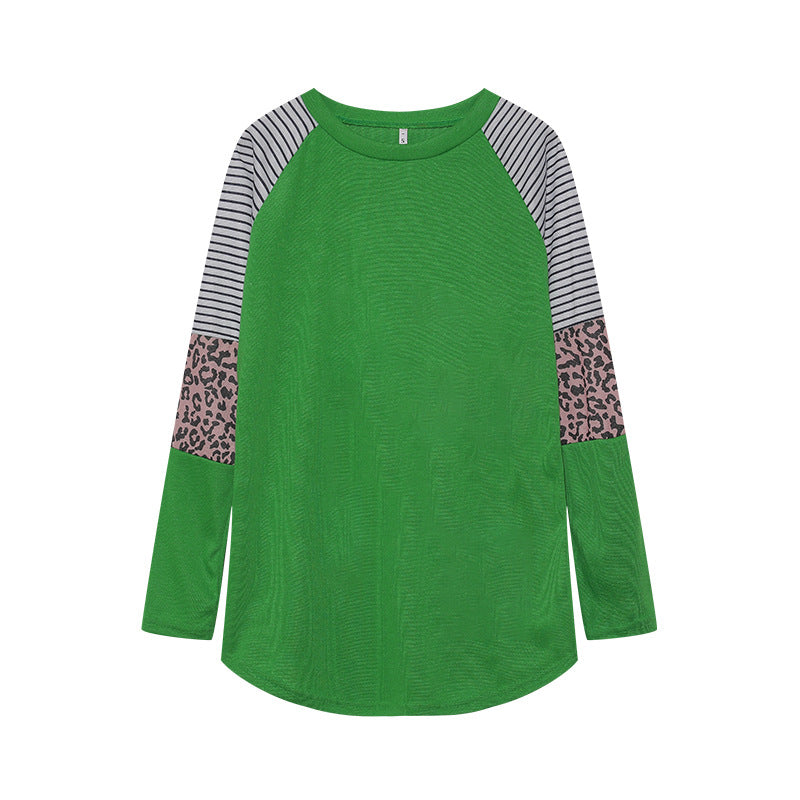 Damen Langarmshirt Tiermuster Streifen Norvielle