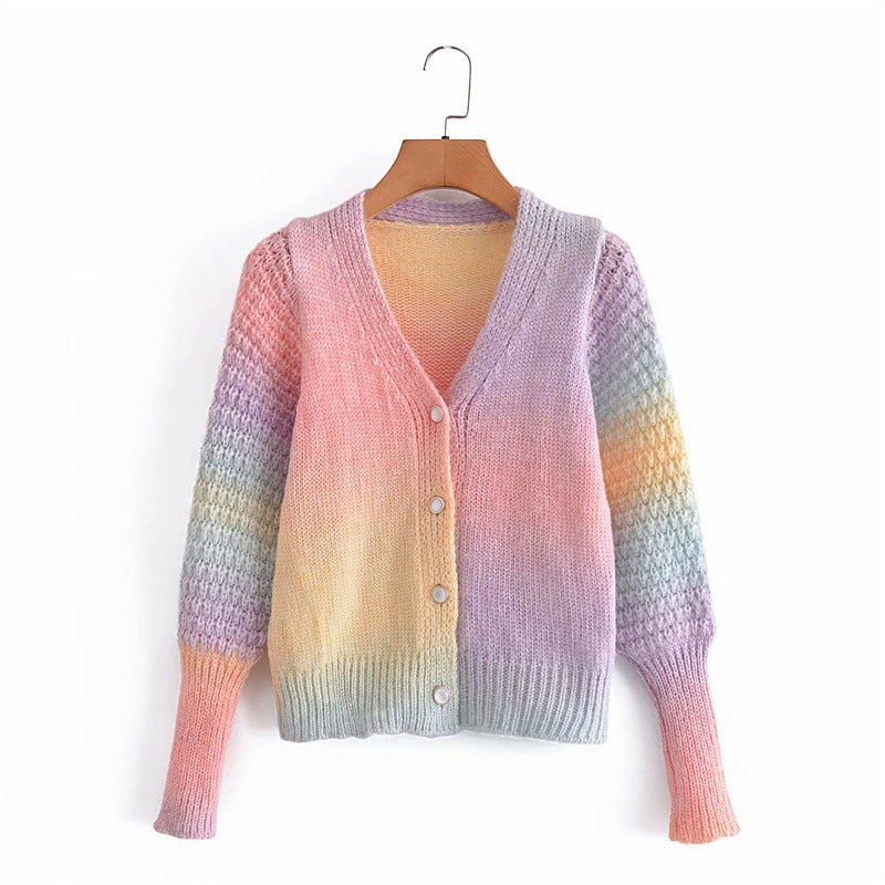 Damen Strickjacke Bunt Meliert Norvielle