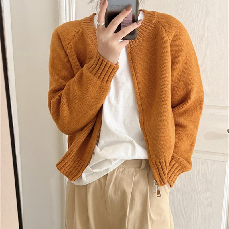 Damen Cardigan Reißverschluss Rippbund Norvielle