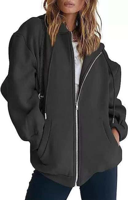 Damen Oversized Kapuzenjacke mit Taschen Norvielle