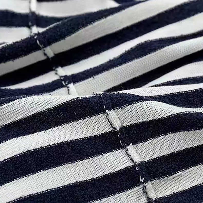 Damen Streifenpullover Weites Modell Baumwolle Norvielle