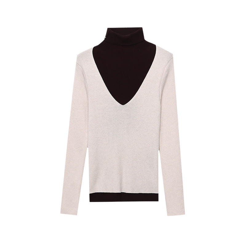 Damen Pullover V-Ausschnitt Feinripp Norvielle