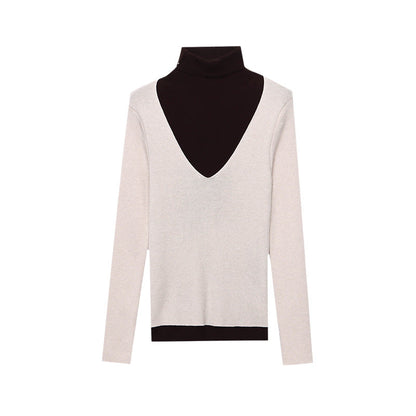 Damen Pullover V-Ausschnitt Feinripp Norvielle