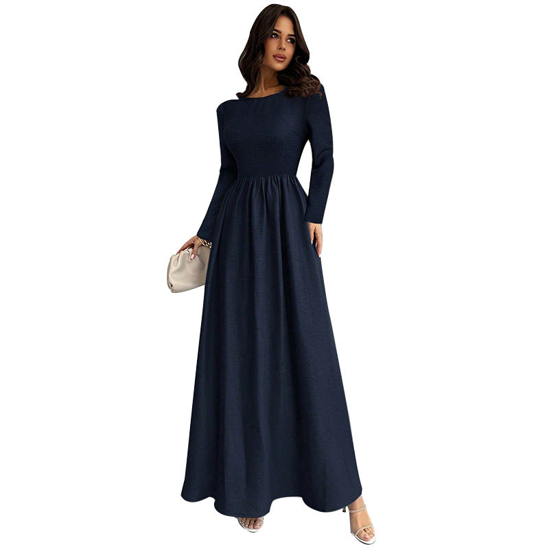 Damen Maxikleid Slim Fit Langer Ärmel Norvielle