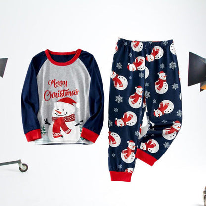 Weihnachtspajama Set Schneemann Muster Familie