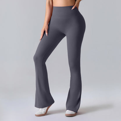 Damen Fitnesshose Flared High-Waist Sportleggings für Training