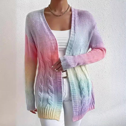 Damen Strickjacke Farbverlauf Norvielle