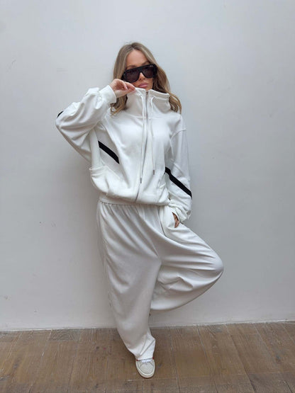 Damen Sportliche Loungewear Weite Kapuze Norvielle
