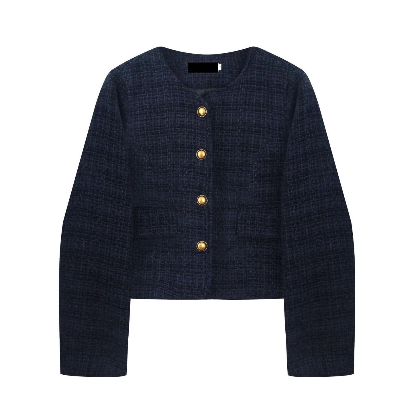 Damen Cropped Blazer Goldknöpfe Norvielle
