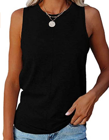 Damen Ärmelloses T-Shirt Elegant Schnitt Norvielle