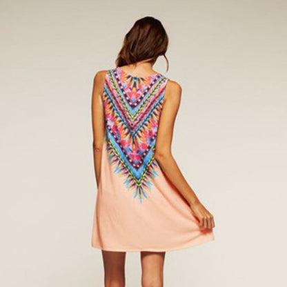 Damen Sommerkleid Geometrisches Muster Locker Norvielle