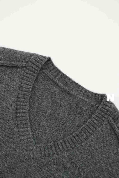 Damen Pullover V-Ausschnitt Wolle Norvielle