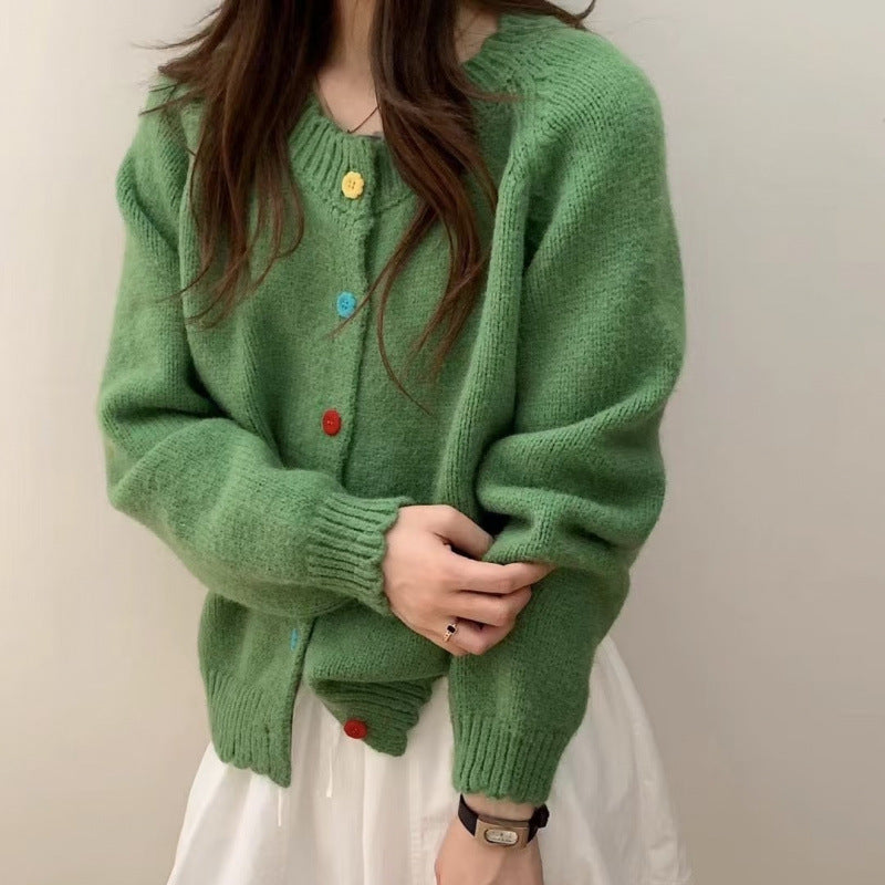 Damen Strickcardigan Bunt Lässiger Schnitt - Norvielle