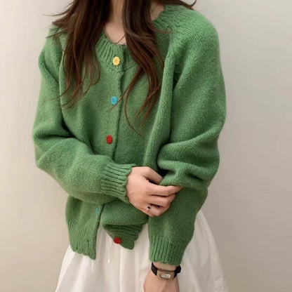 Damen Strickcardigan Bunt Lässiger Schnitt - Norvielle