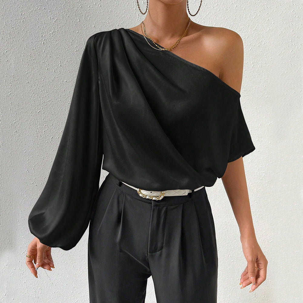 Damen Asymmetrisches mit Puffärmeln Norvielle