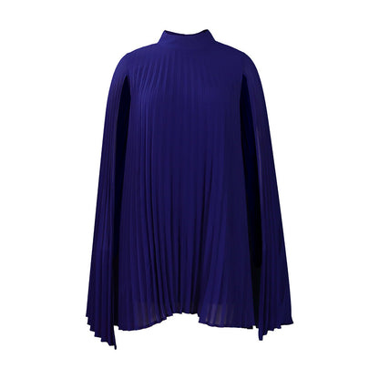 Damen Plisseekleid mit Kapuze und schwingendem Schnitt