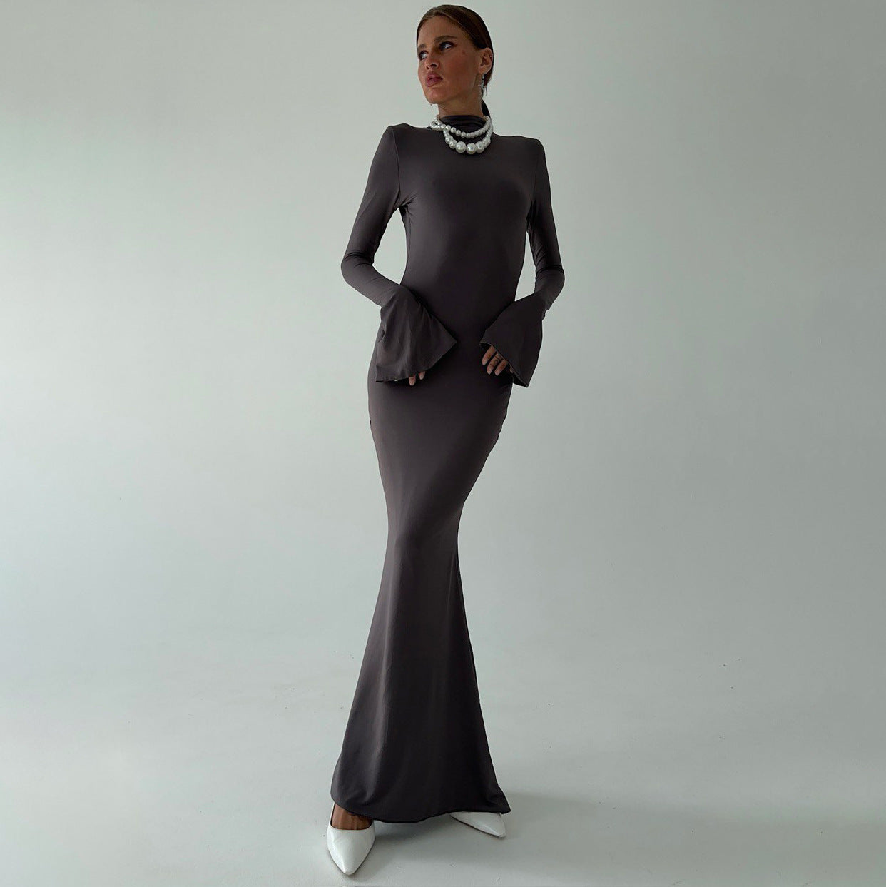 Damen Abendkleid Langärmlig Elegantes Norvielle