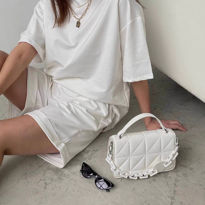 Damen Lounge-Set Oversized T-Shirt und Shorts