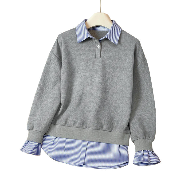 Damen Sweatshirt Hemdblusen-Design Norvielle Elegantes Design