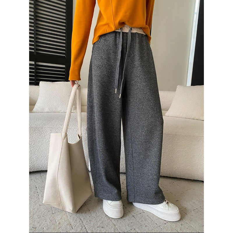 Damen Sweatpants Weite Bequem 5 Taschen Schwarz - Norvielle