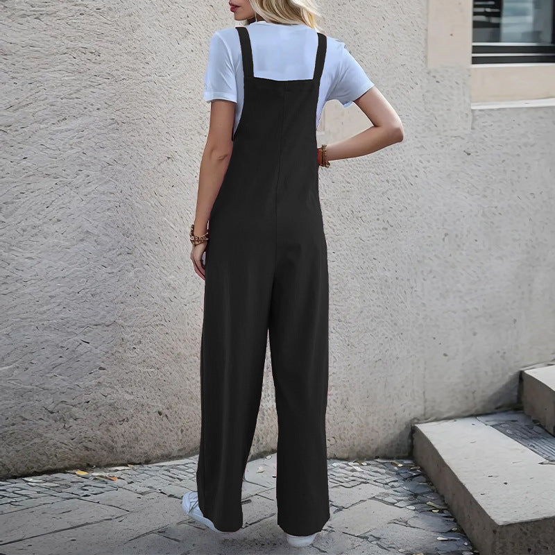 Damen Latzhose Weit Bequem Mit Taschen Norvielle