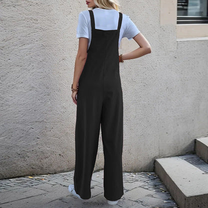 Damen Latzhose Weit Bequem Mit Taschen Norvielle