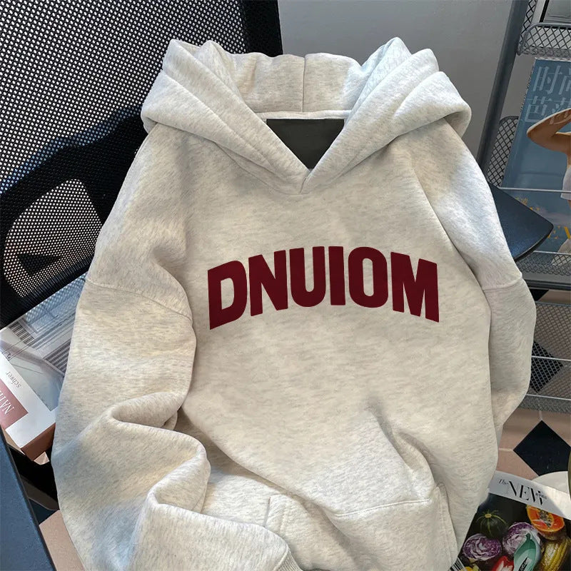 Damen Kapuzenpullover Großer Schriftzug Norvielle