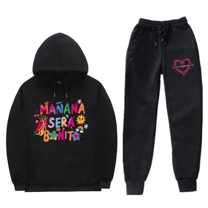 Damen Sweatshirt Jogginghose Set Bunt Norvielle
