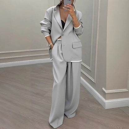 Damen Blazer-Hose-Set Weites Design Norvielle