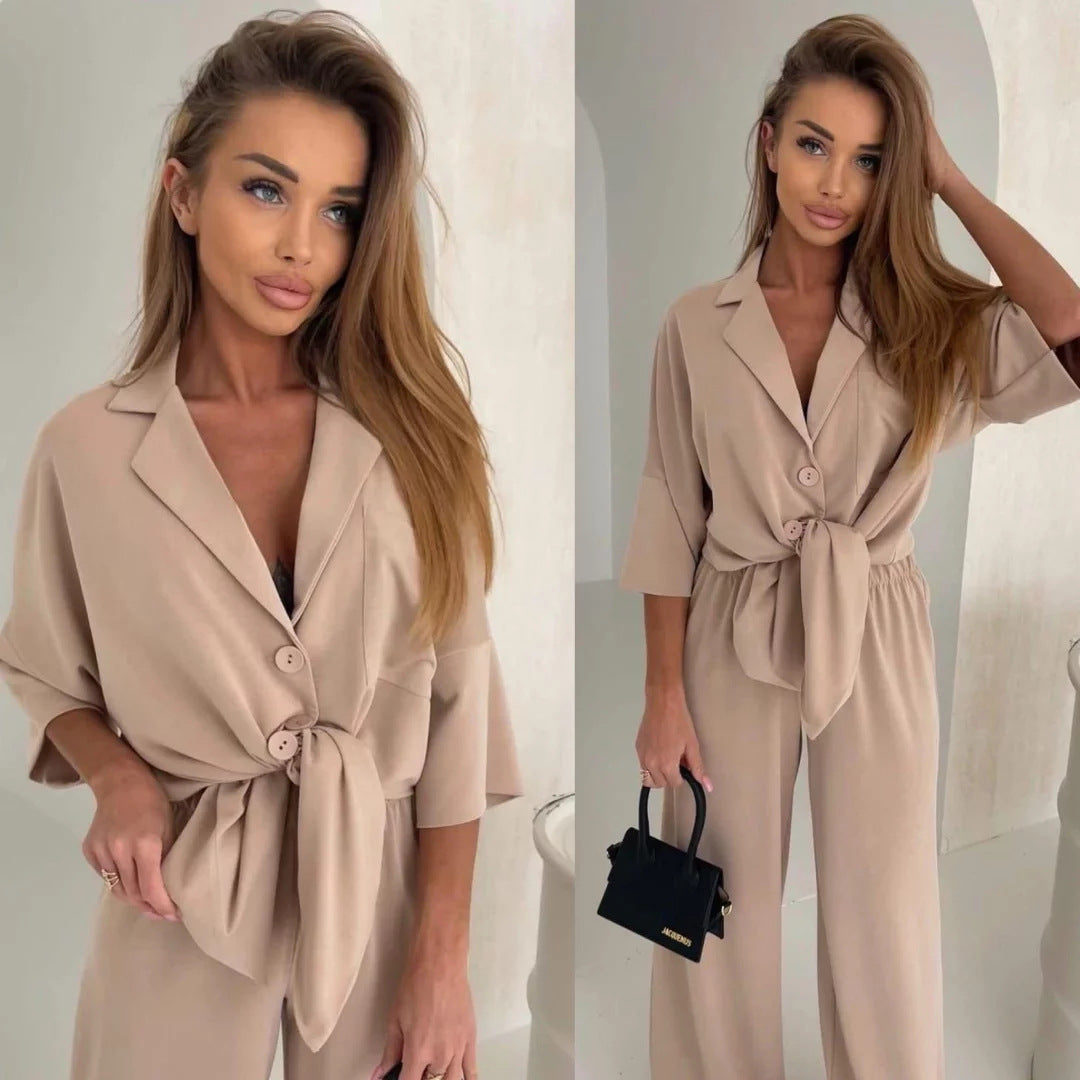 Damen Wickel-Jumpsuit Norvielle mit Knöpfen Elegantes Design