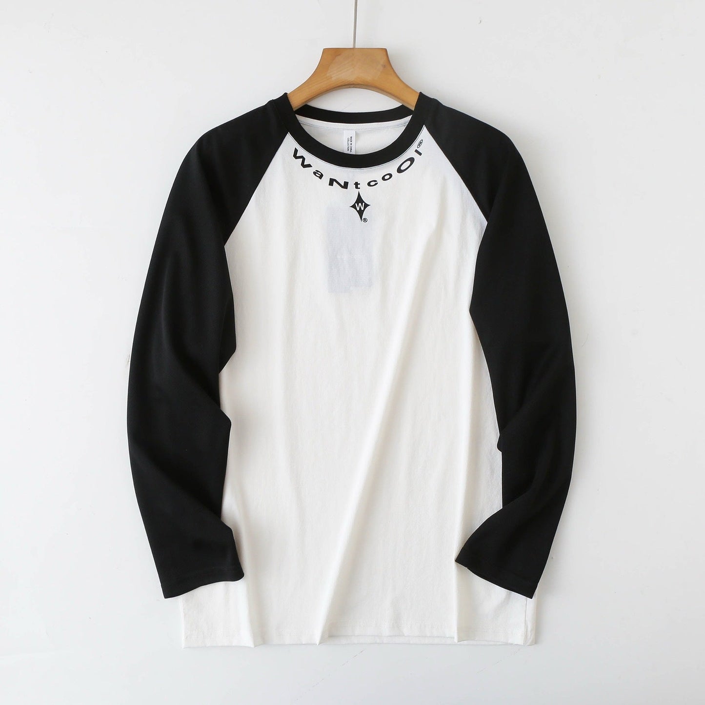Damen Sport Langarmshirt Raglanärmel Baumwolle