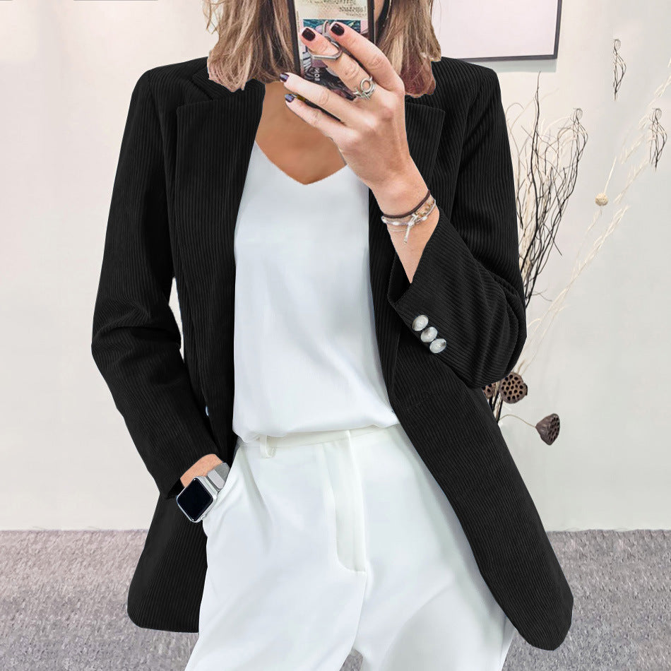 Damen Blazer Streifen Slim Fit Norvielle